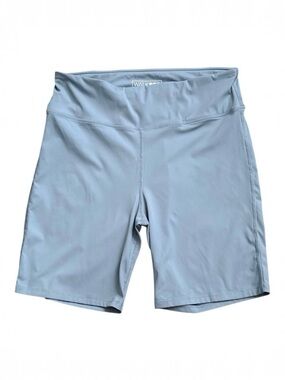 WalkPop Biker Shorts Womens Large Blue High Rise Stretch Athletic Yoga Workout